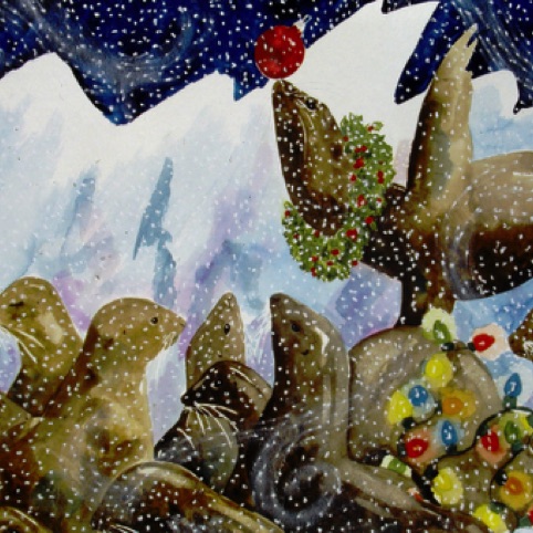 Christmas Seals #1
22x30
Watercolor and Pastel
SOLD - Private Collector in Missouri